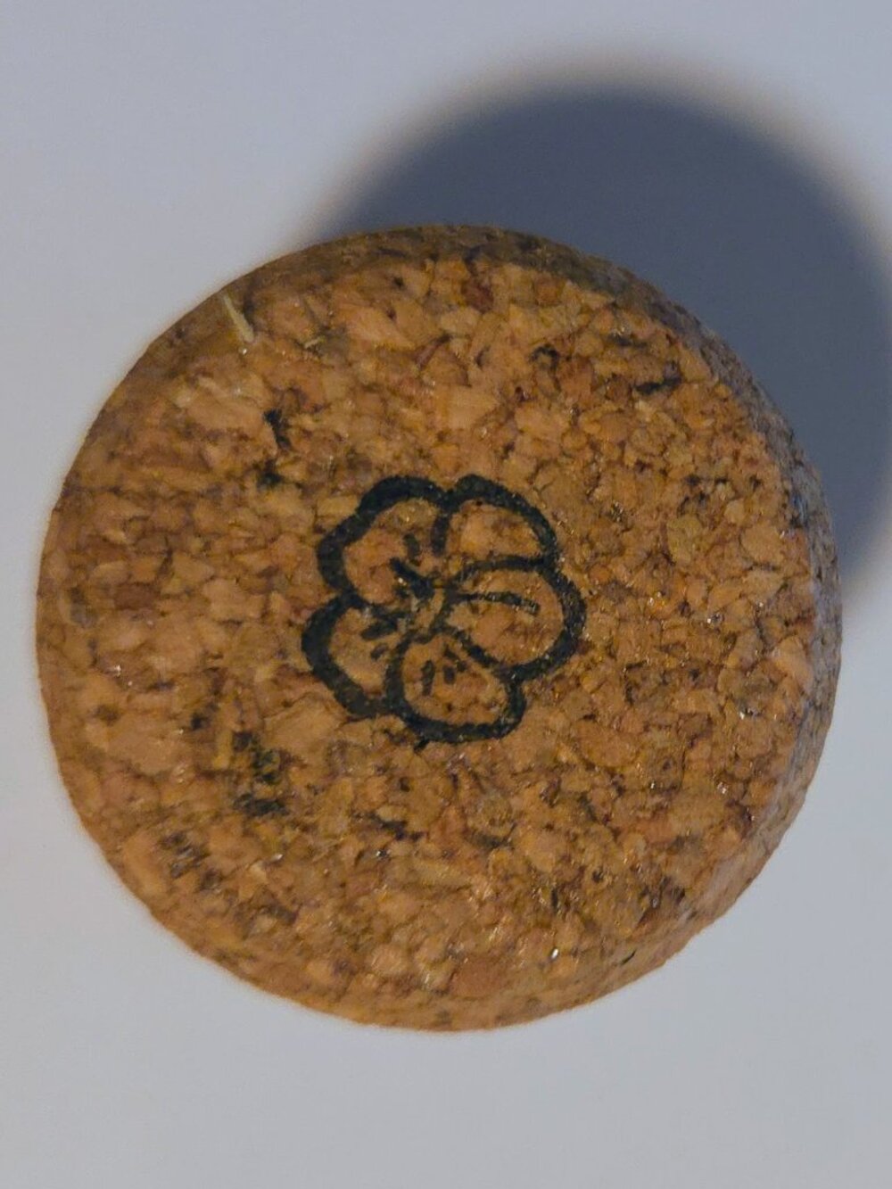 Brand New Hand Crafted Magnet Created from Champagne Cork Featuring Hibiscus